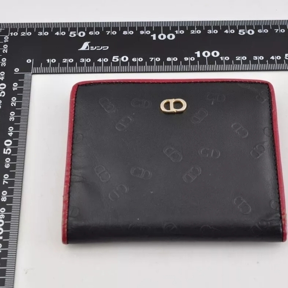 Christian Dior monogram wallet red black leather - Picture 1 of 12